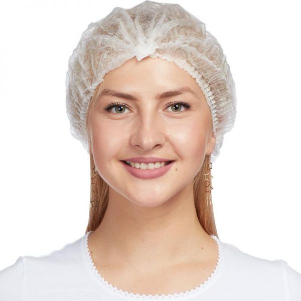 Шапочка   "Шарлотта", белая (100шт/уп)