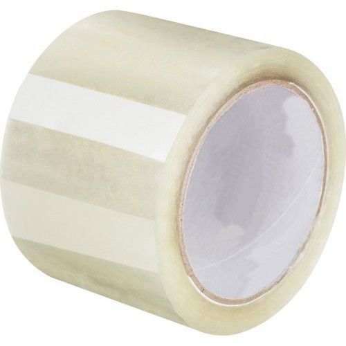 Упаковочная клейкая лента/скотч 75 мм х 990 м, 45 мкм (прозрачная, машинная)