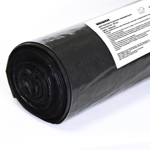 Мешки хозяйственный ПВД 70см 110см 120л для мусора, 10 шт.рулон