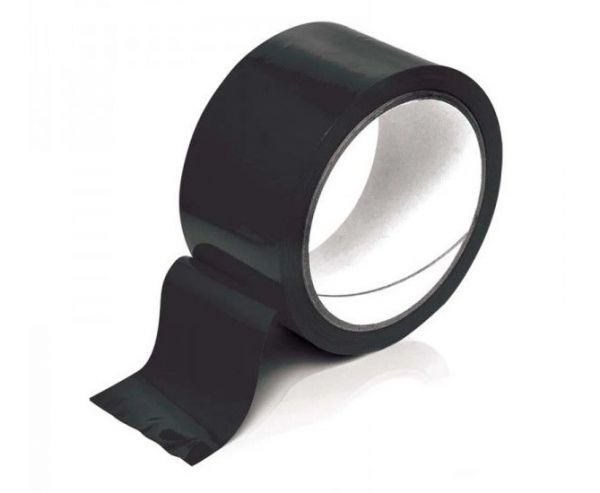 Упаковочная клейкая лента/скотч 48 мм х 50 м, 50 мкм (черная)
