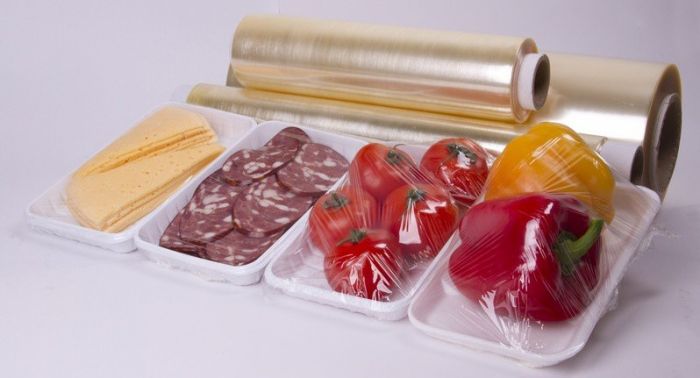 Стрейч-пленка пищевая 450мм прозрачная, 8 мкм  (вес 0,6 кг)