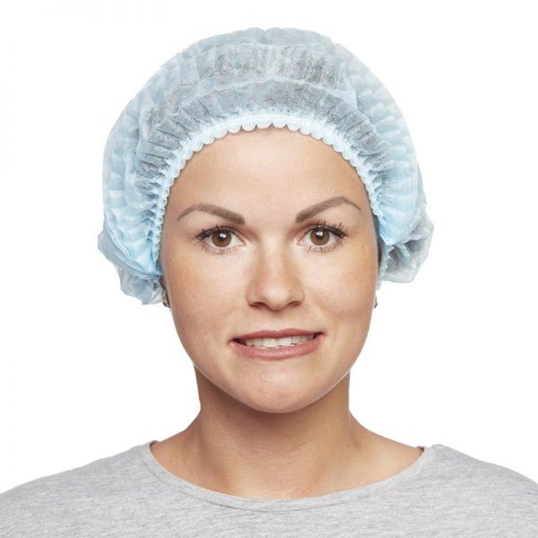 Шапочка  "Шарлотта", голубая (100шт/уп)