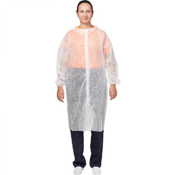 Халат на кнопках (XXL), белый (10шт/уп)