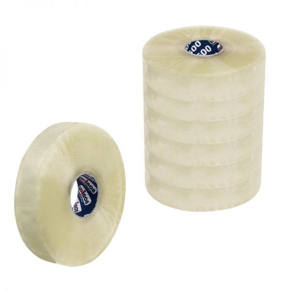 Упаковочная клейкая лента/скотч 48 мм х 990 м, 45 мкм (прозрачная, машинная)