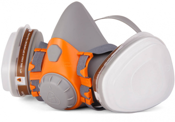 Полумаска В КОМПЛЕКТЕ размер L: фильтры А1(2шт.), предфильтры Р2 (4шт.), держатели (2шт.)